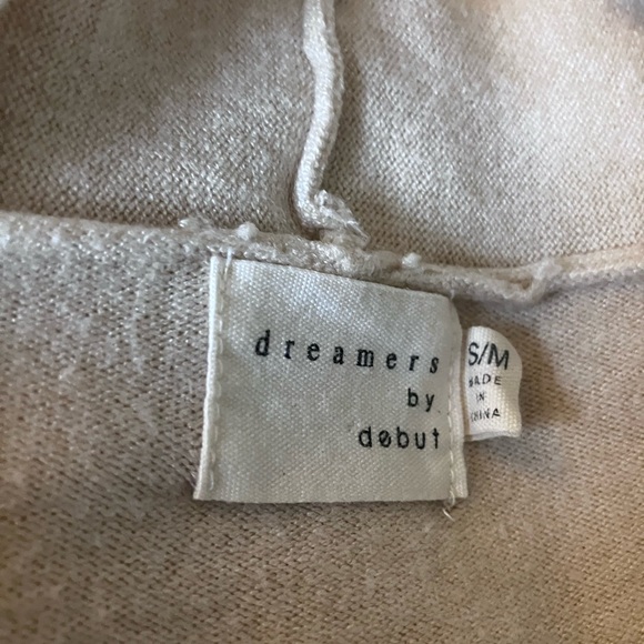 DREAMERS BY DEBUT Tan Long Sleeve Light Weight Long Sleeve Cardigan  Size S/M - Picture 11 of 12